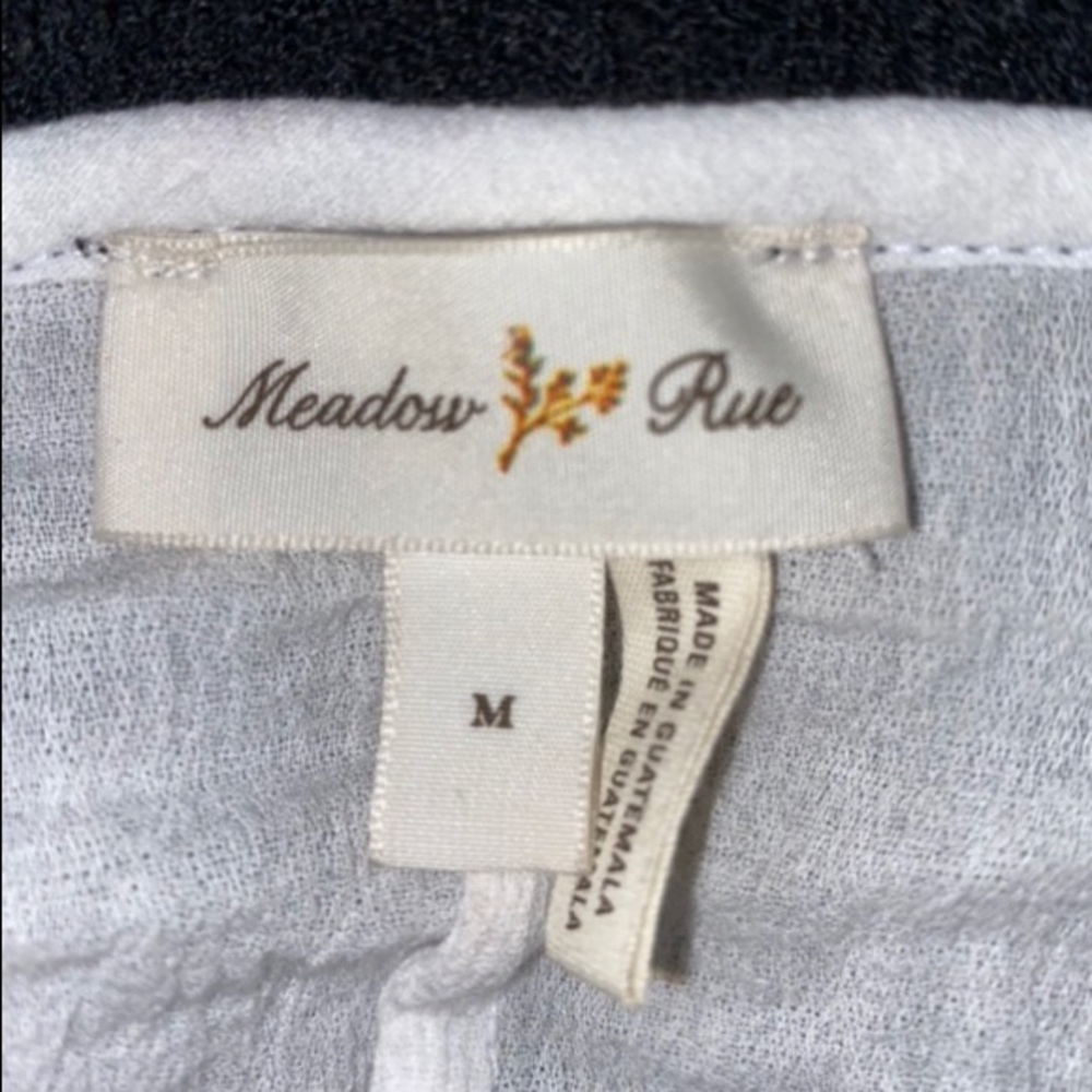 Anthropologie ~ Meadow Rue black/white top~ Medium - Picture 6 of 7